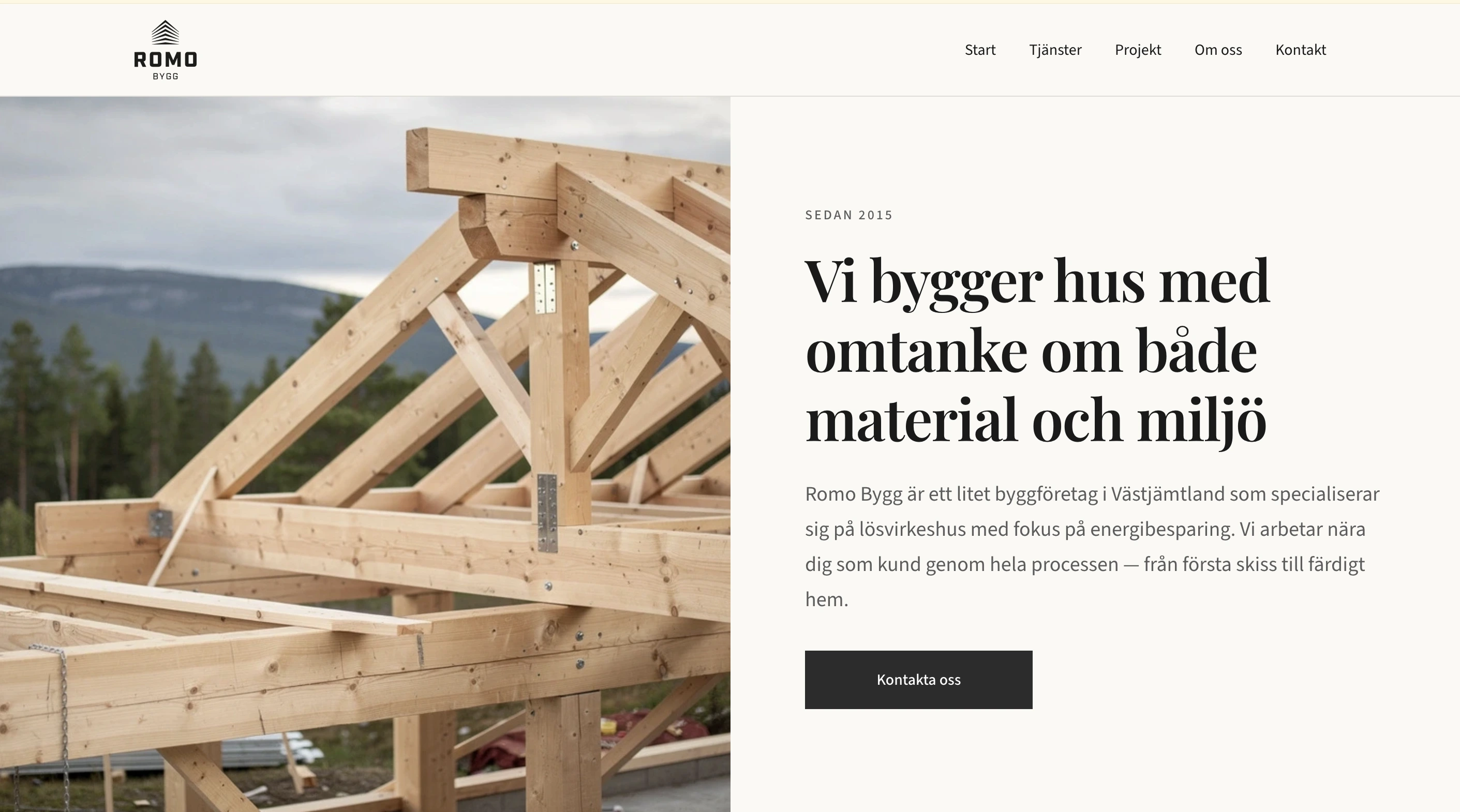 Static website for Romobygg